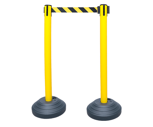 POSTE DELIMITADOR CON CINTA RETRÁCTIL