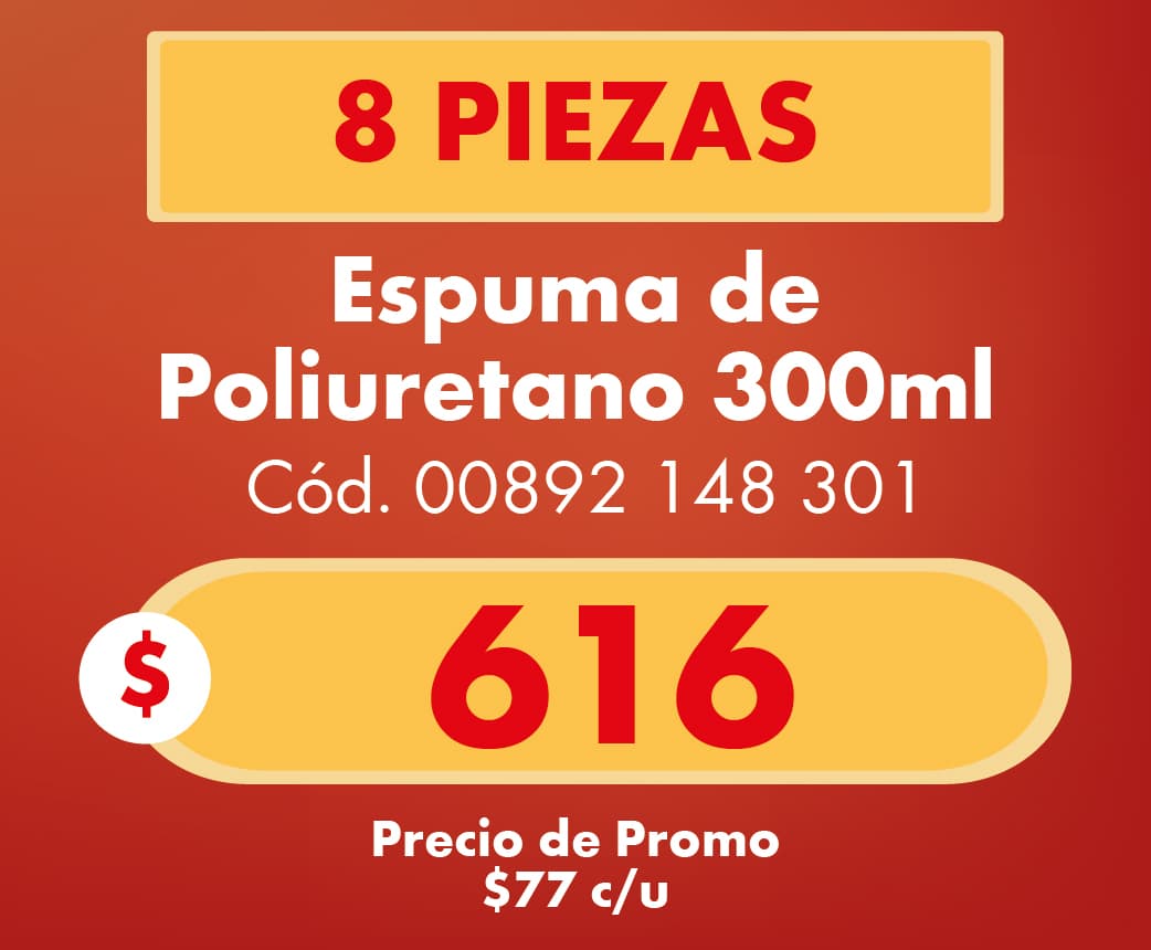 COMBO DE ESPUMA DE POLIURETANO 300ML         