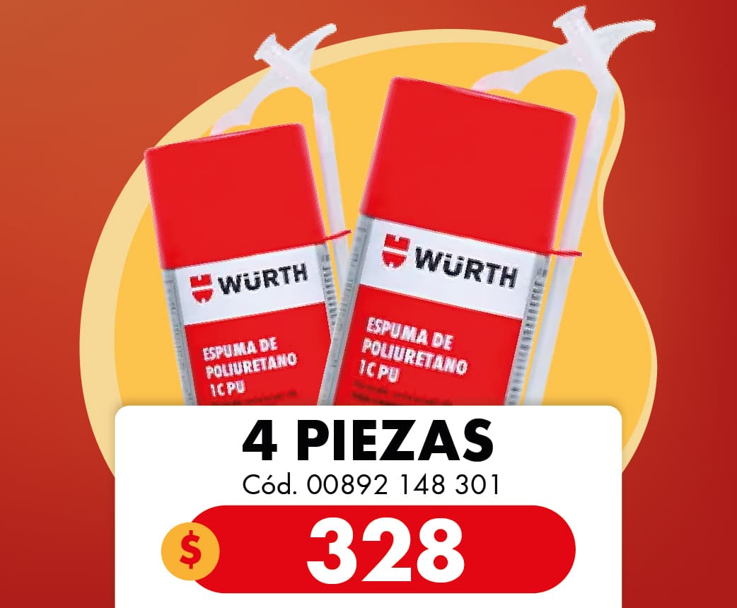COMBO 4 DE ESPUMA DE POLIURETANO 300ML         