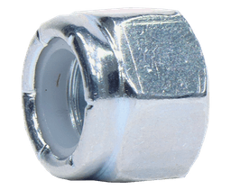 TUERCA DE SEGURIDAD DE ACERO CINCADO CON INSERTO DE POLIURETANO DE 3/8"