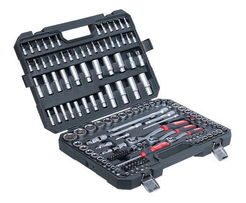 CONJUNTO DE DADOS 1/4", 3/8" Y 1/2 DE 154 PZAS